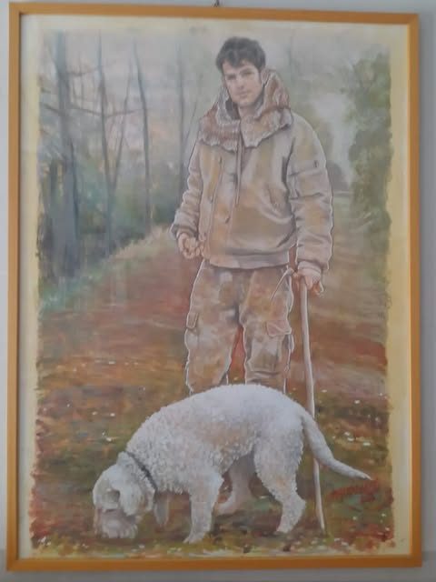 Dipinto di Alex e Gold nel bosco